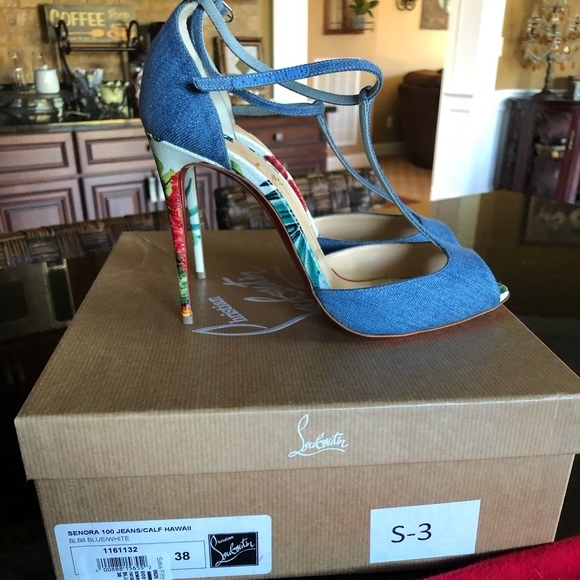 Blue Senora 100 Jeans Hawaii T Strap Sandals - Picture 2 of 3